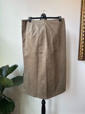 Lucy Paris Faux Suede Midi Skirt Size 1X